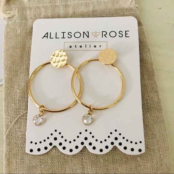 NEW Allison Rose Atelier Round Hoop Earrings - Picture 2 of 6